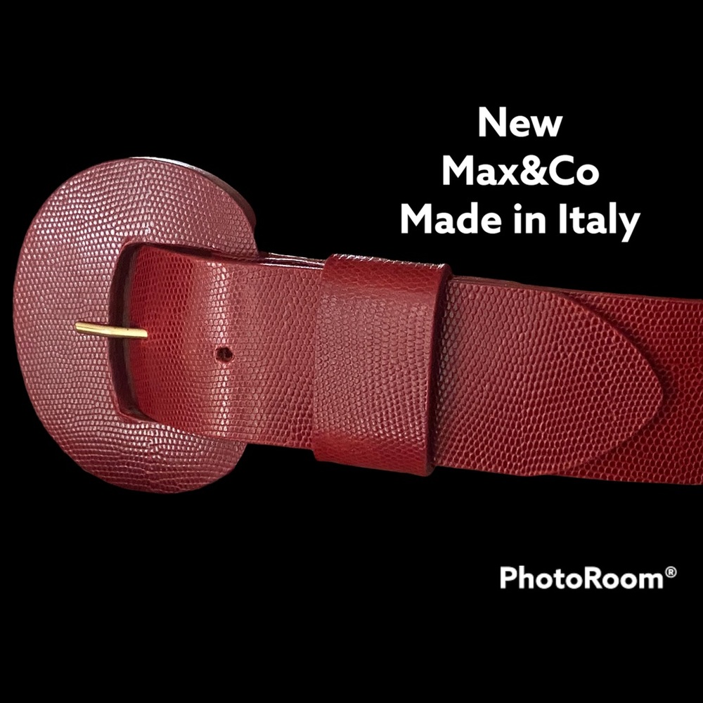 New! Max&Co Italian Leather Belt